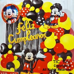 SET DE GLOBOS ARCO XL MICKEY XSR 68 UNIDADES
